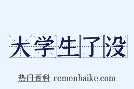 大学生了没是什么意思的图片